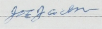 Joe Jackson's signature